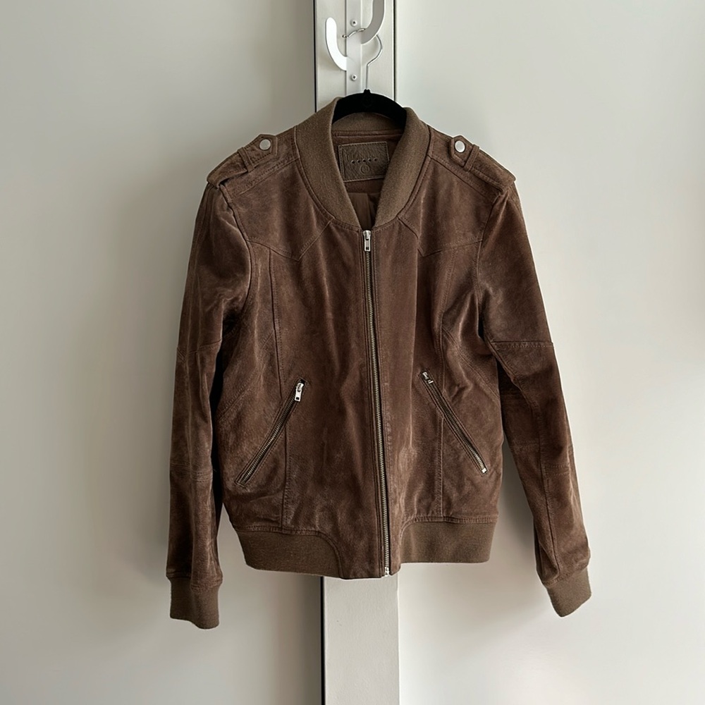 BLANK NYC Suede Bomber Jacket